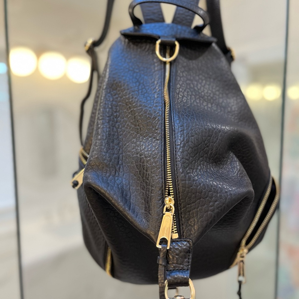 NWOT Rebecca Minkoff Black Julian Backpack with Gold Hardware - Picture 6 of 11